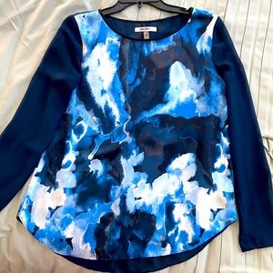 DKNYC full sleeve silk blouse NWOT